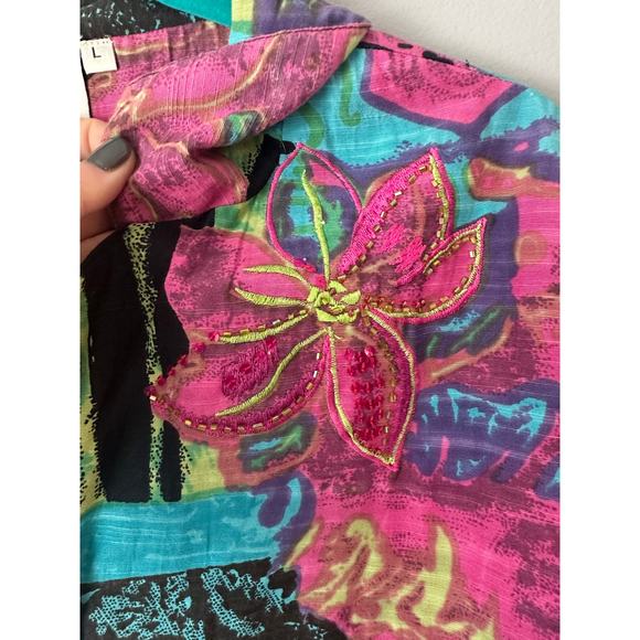 Parsley & Sage Art to Wear Blazer Beaded Size Large - Picture 6 of 13